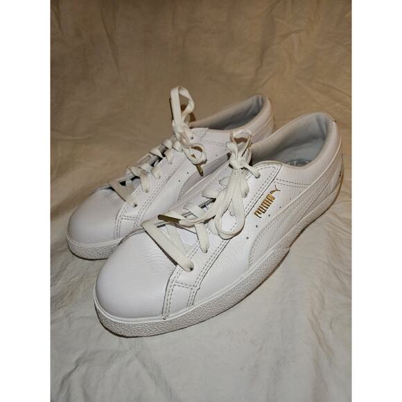 Puma Women's Sneakers Leather white size 10 - Picture 1 of 8